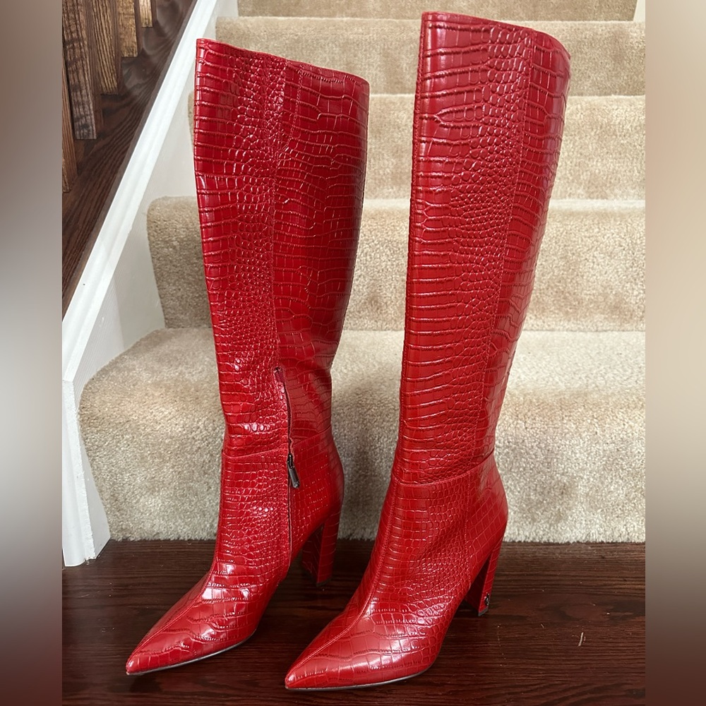 Sam edelman red leather boots